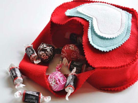 diy heart bag