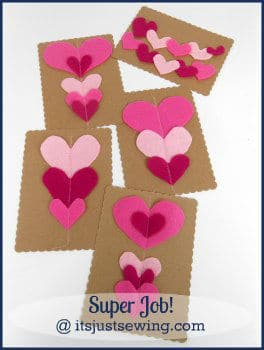 hearts valentines card